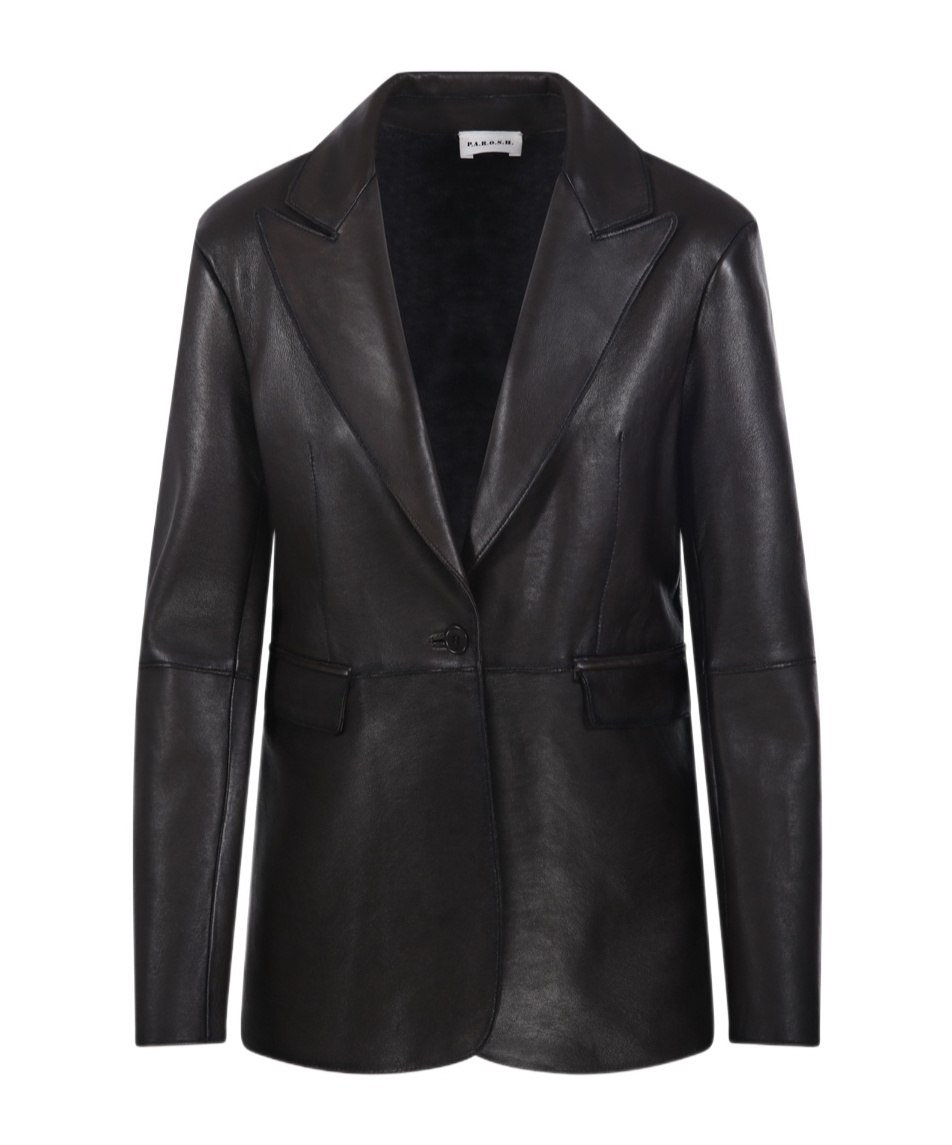 P.a.r.o.s.h Flap Pocket Jacket With Long Sleeves And Lapels In Black