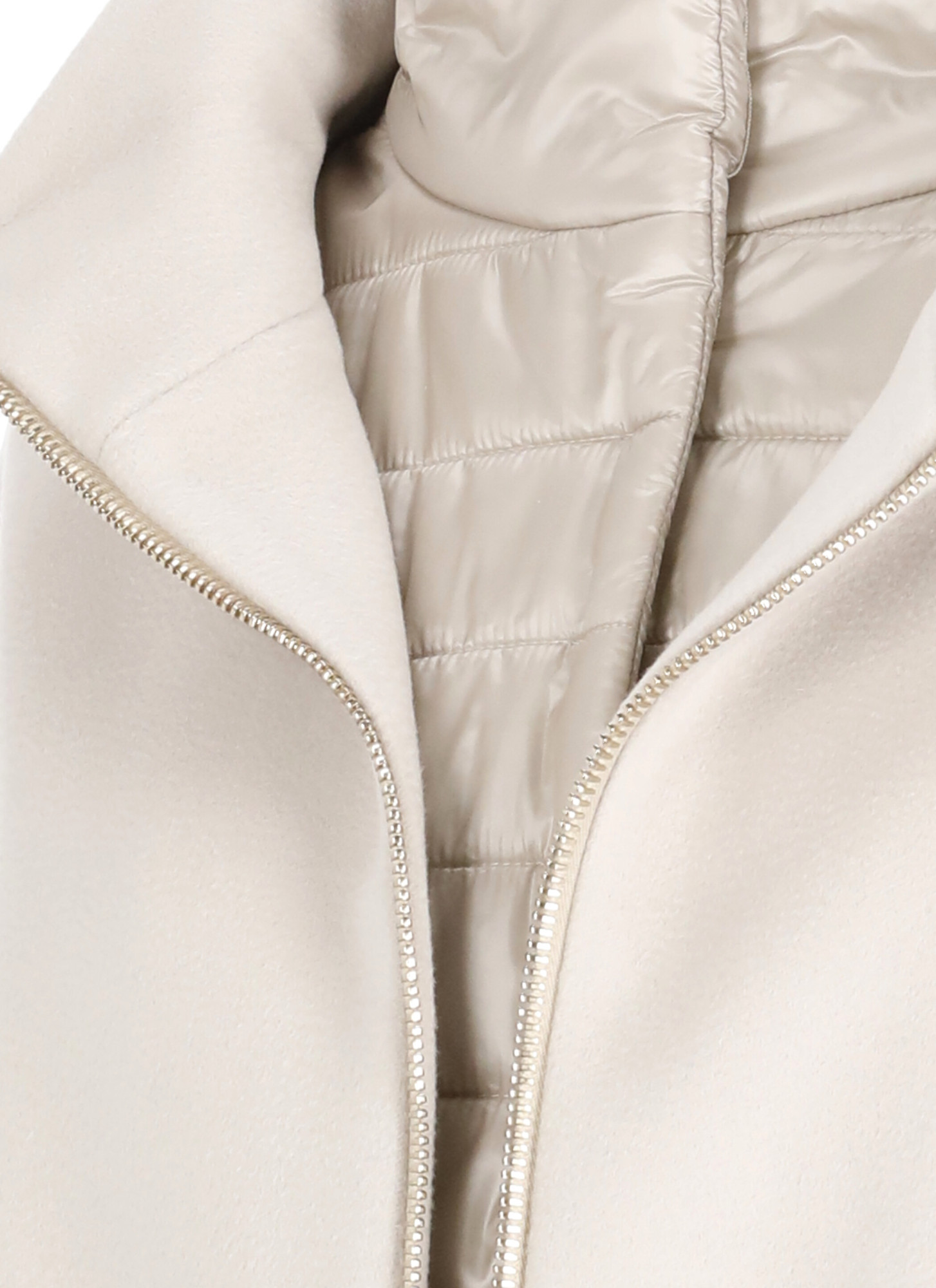 Herno Coat In Luxury Wool And Nylon Ultralight In Neutral