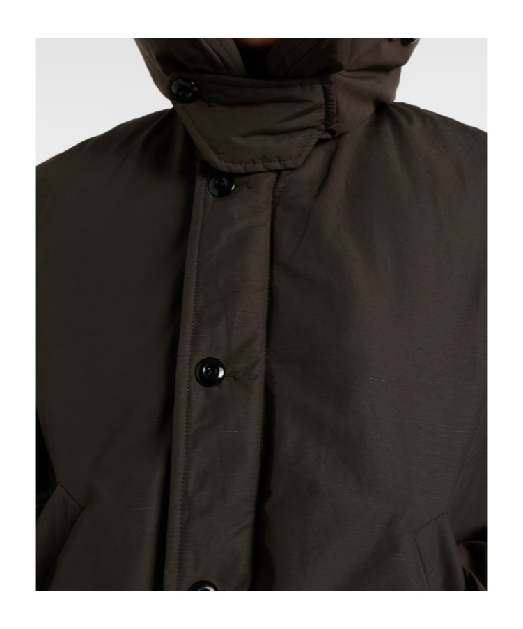 Lemaire Women Brown Water-repellent Puffer Blouson In Brown