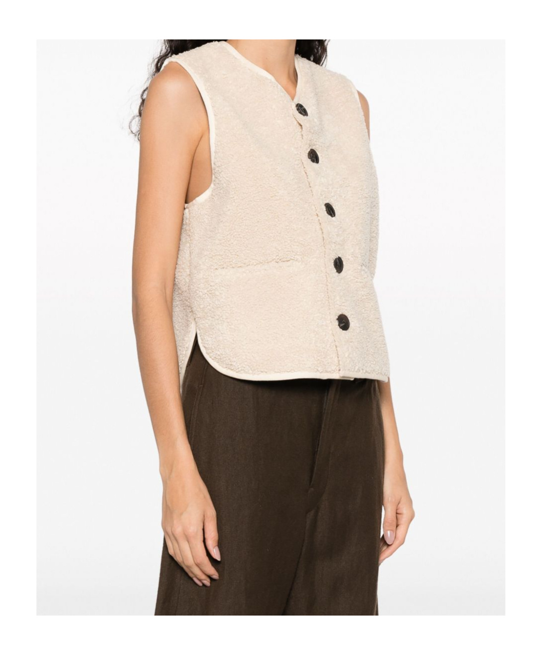 Soeur Sheepskin-effect Gilet In Multi