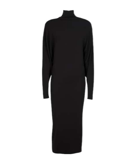 Alexandre Vauthier Turtleneck Stretch-jersey Midi Dress In Black