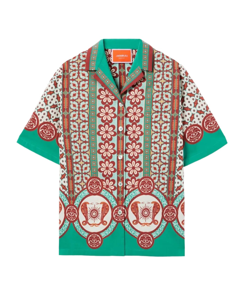 La Doublej Geometric-print Patterned Shirt In Multi