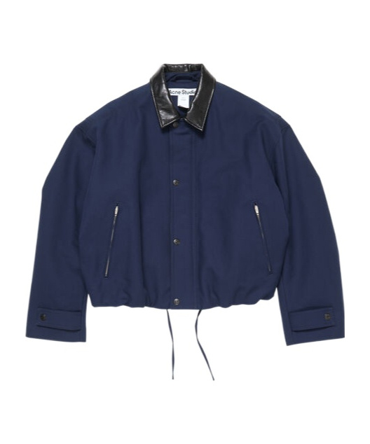 Acne Studios Logo-patch Bomber Jacket In Blue