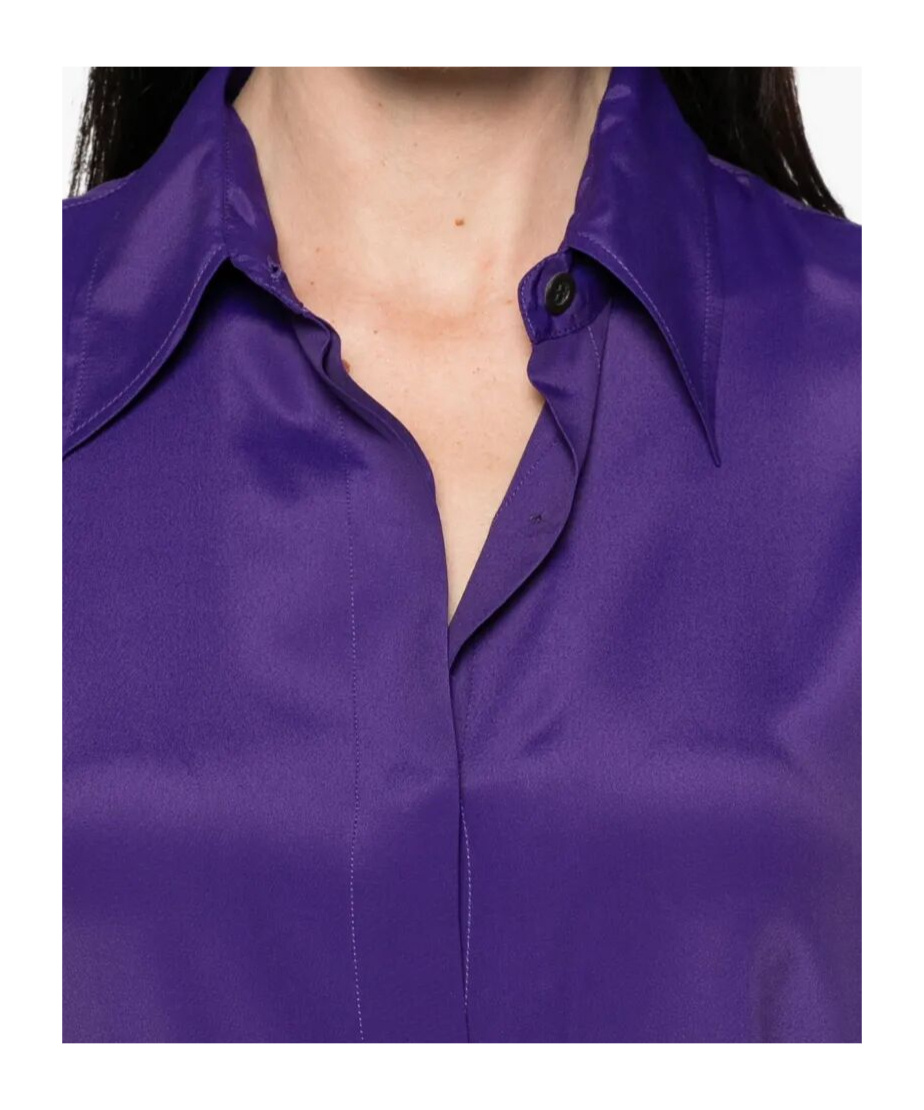 Shop Dries Van Noten Long Sleeve Shirt In Purple