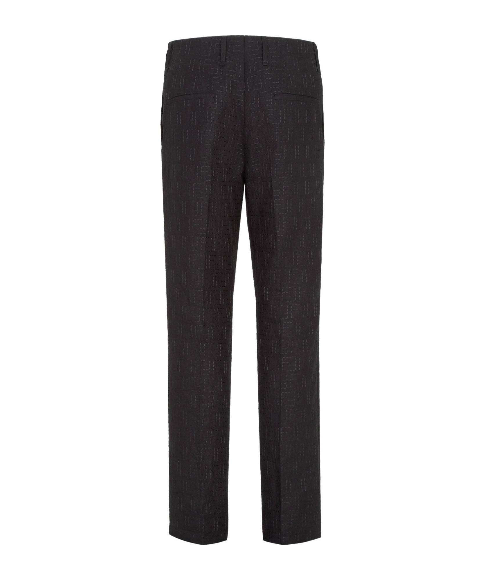 Fendi Logo Patch Casual Pants In Black