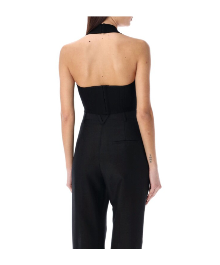 ALAÏA ALAÏA HALTERNECK CROPPED TOP