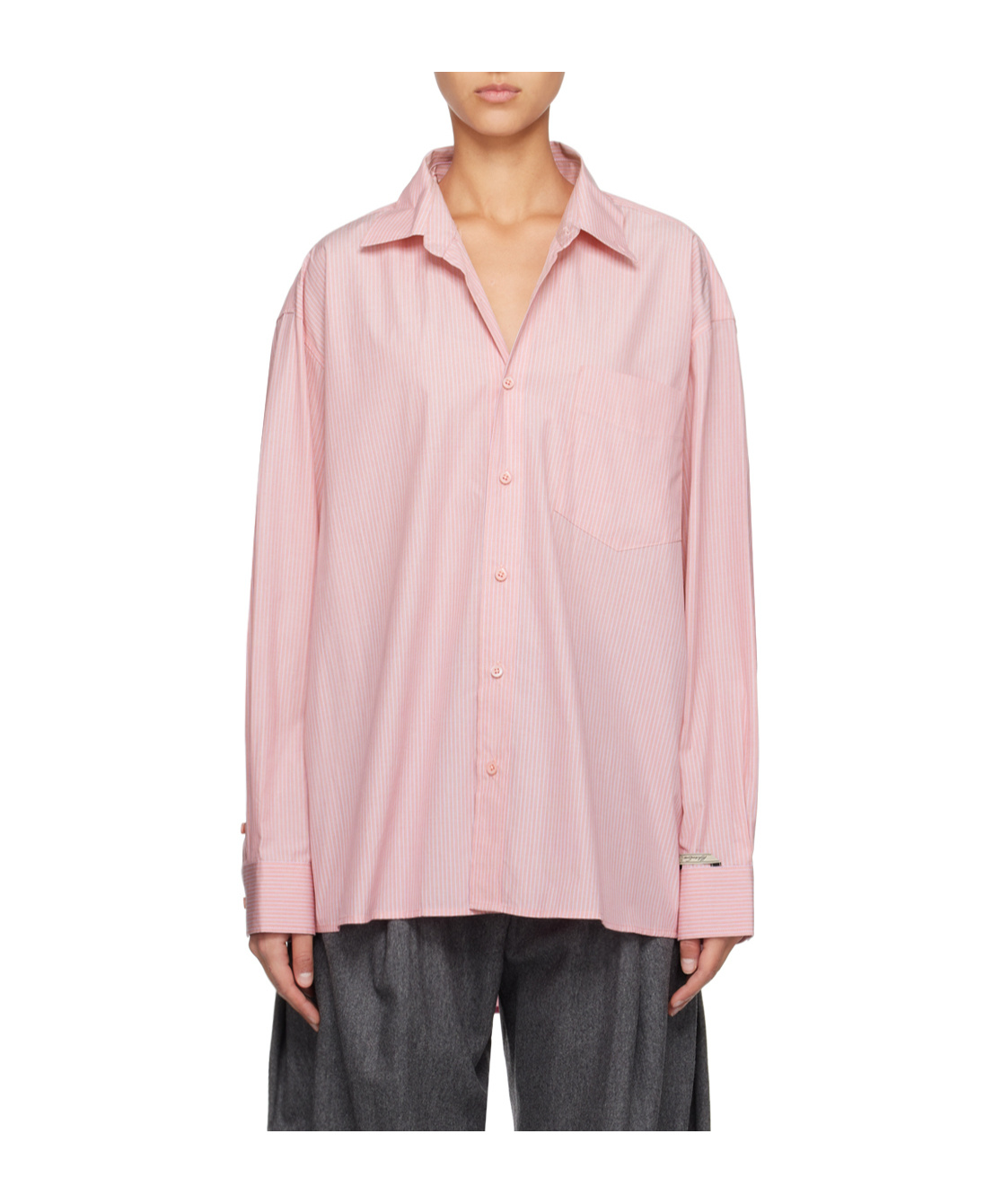 Ader Error Artu Long-sleeved Shirt In Pink