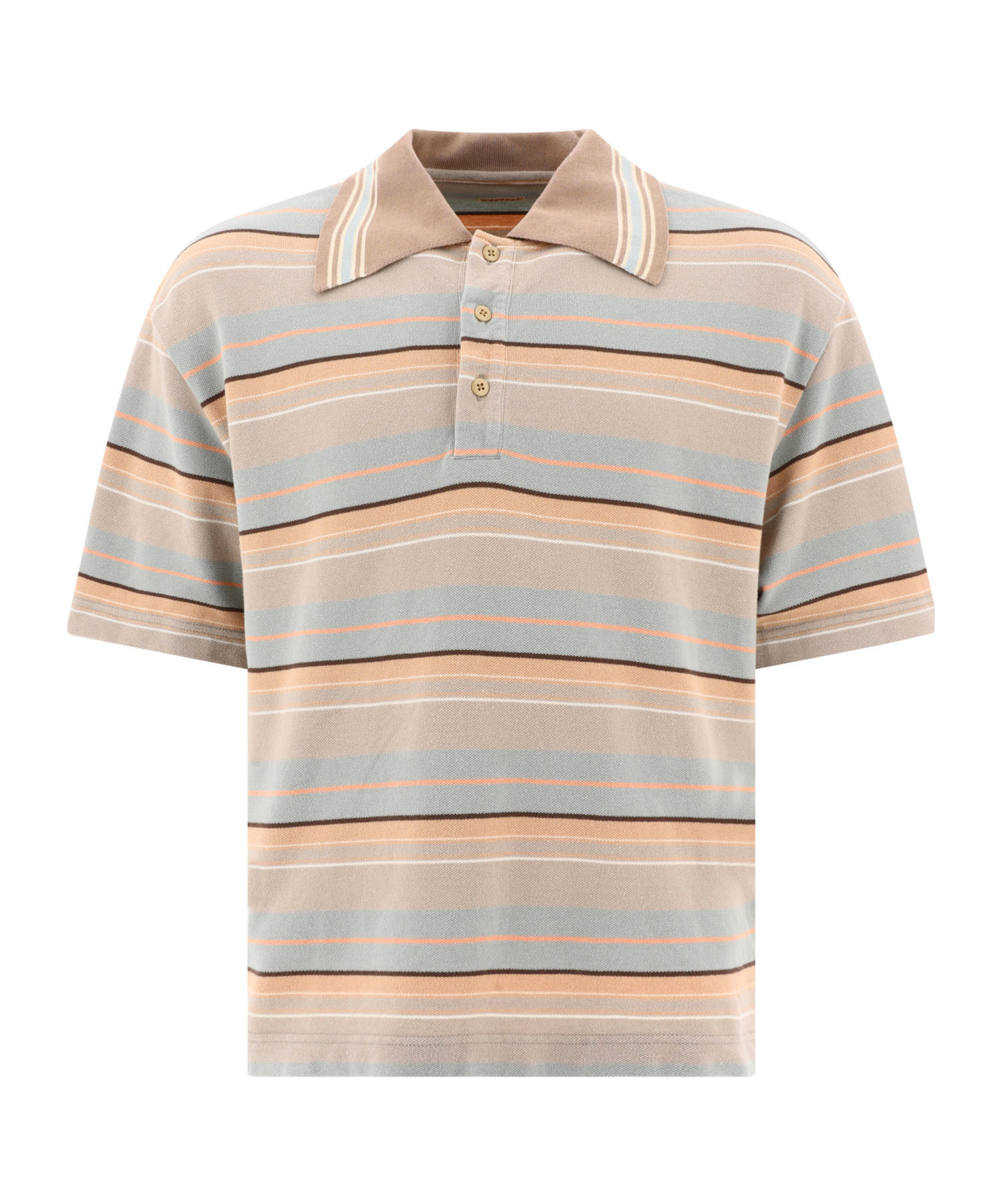 Shop Kapital Short-sleeved Polo Shirt In Nude