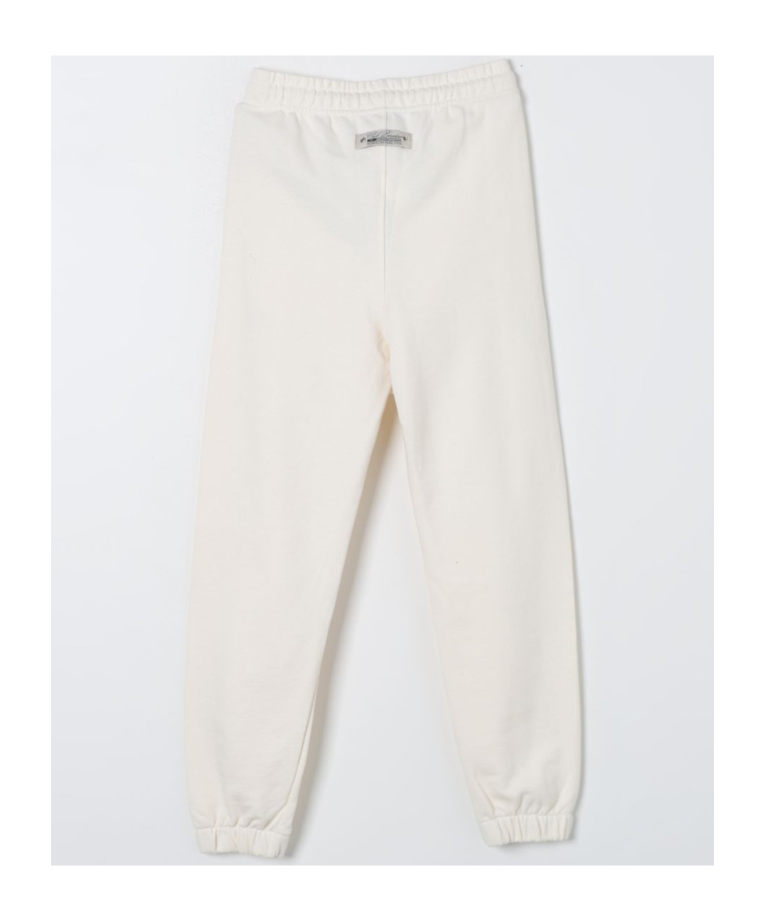 Msgm Logo-print Cotton Trousers In White