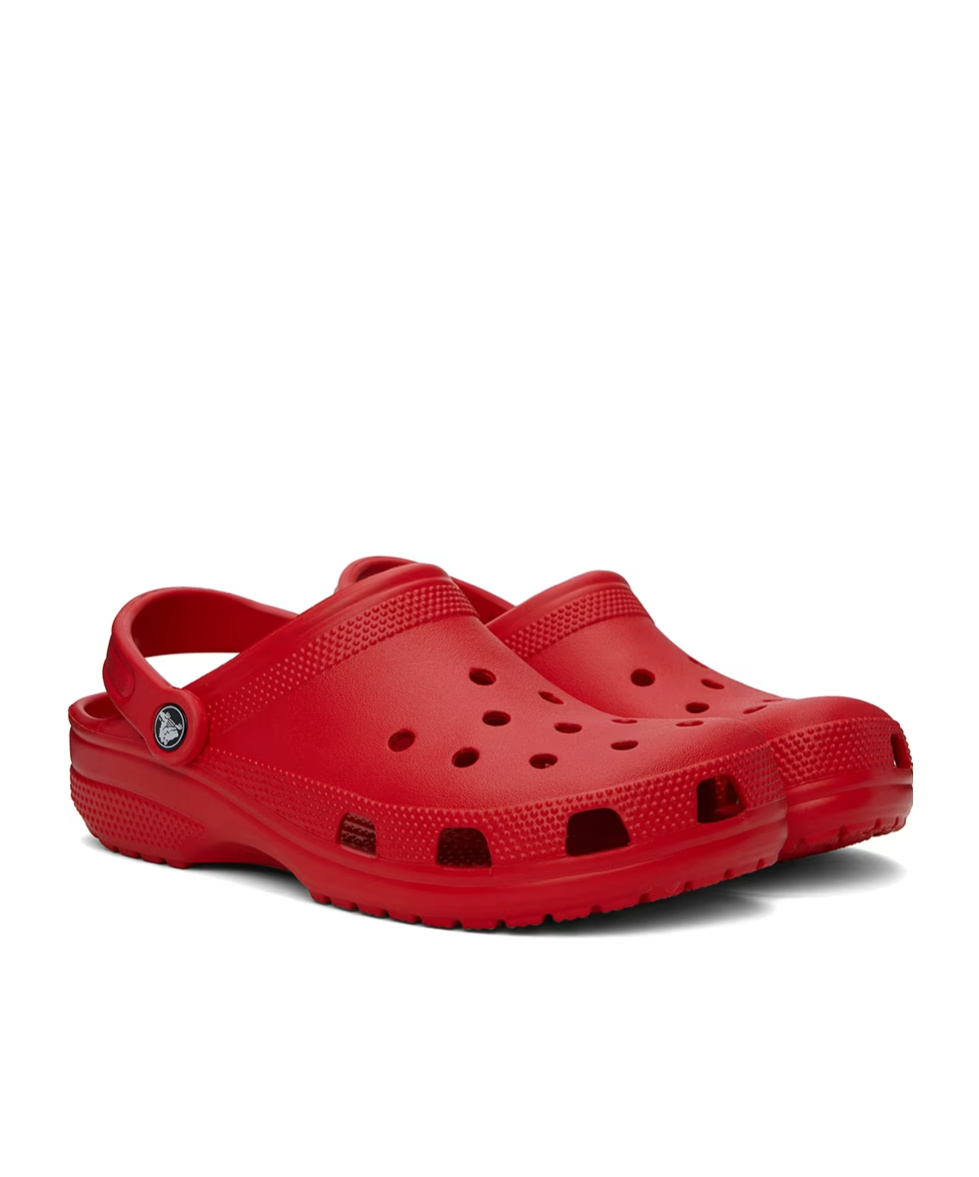 Crocs Logo Embossed Sandals In Red