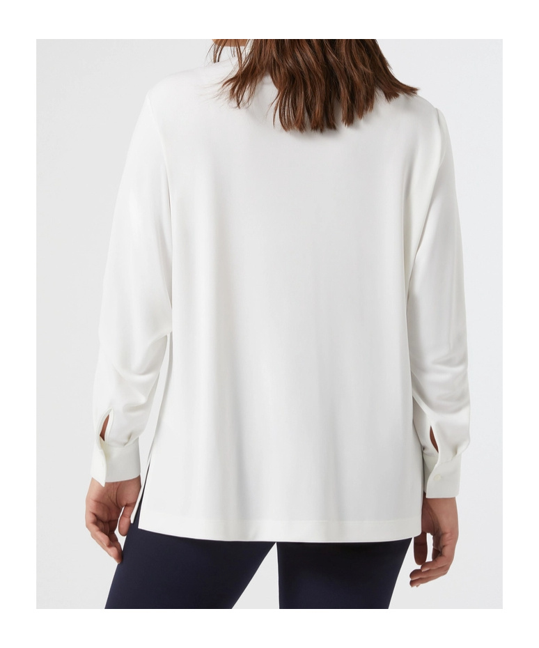Marina Rinaldi White 'dolce' Polo With Bottons In White