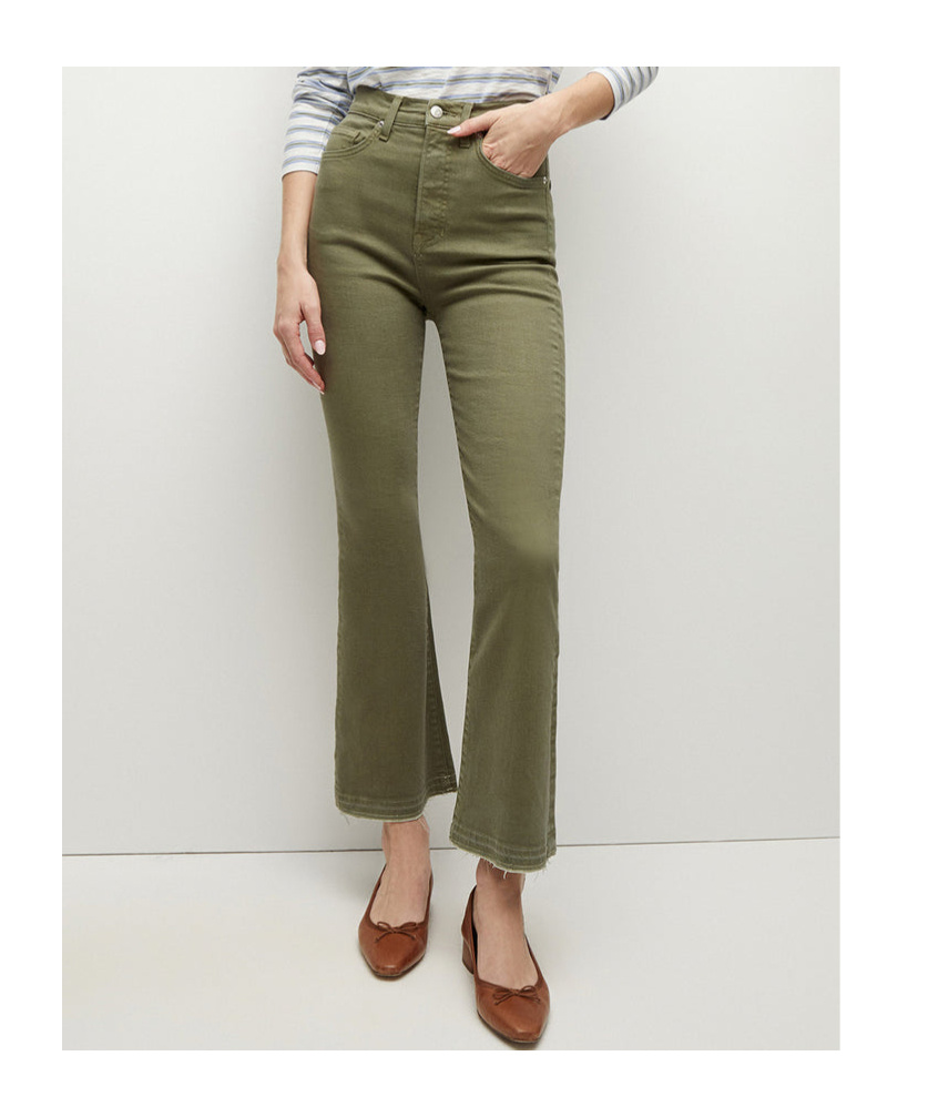 Veronica Beard Belt-loop Jeans In Green