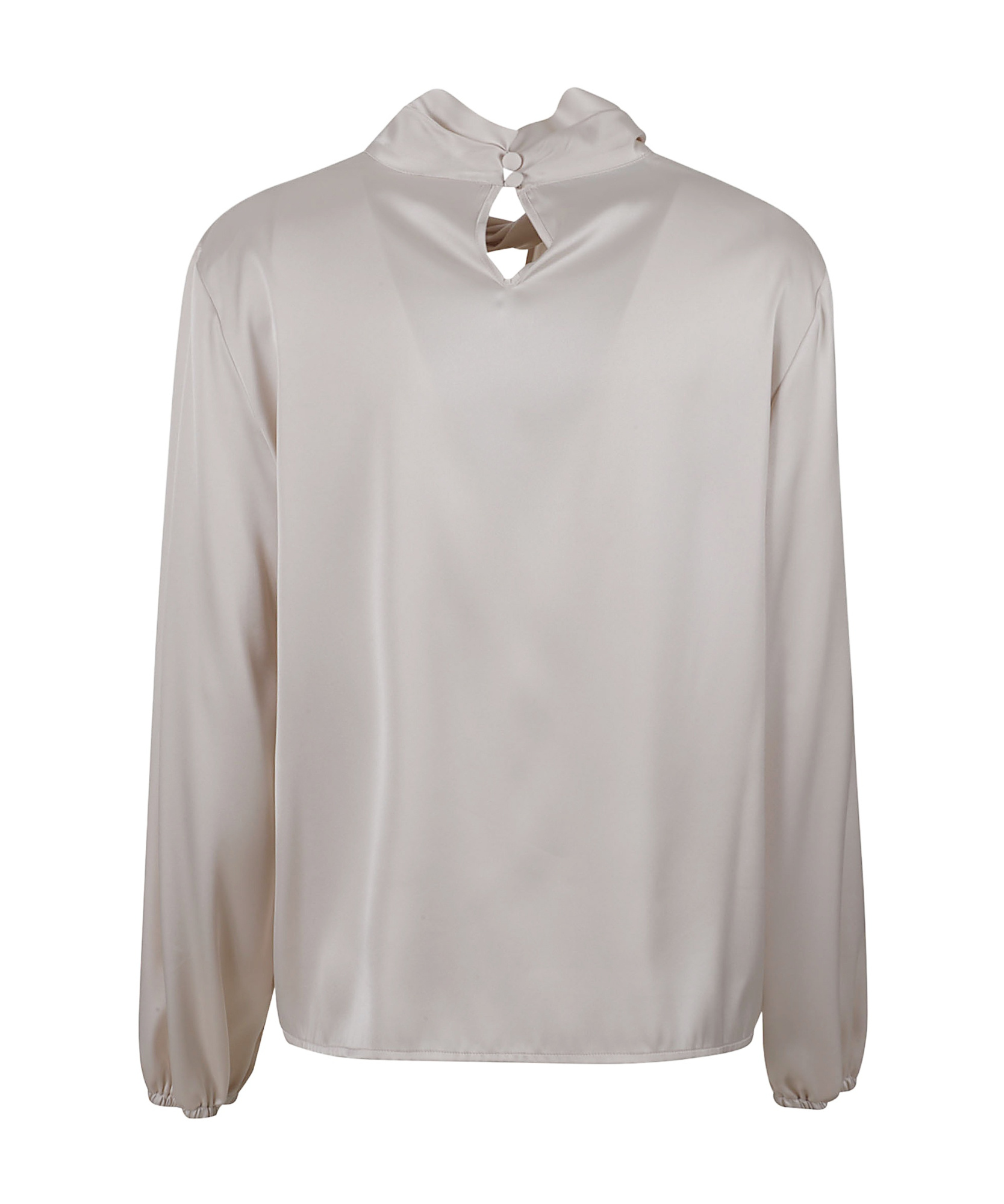 D Exterior Cutout Detail Blouse In Gray