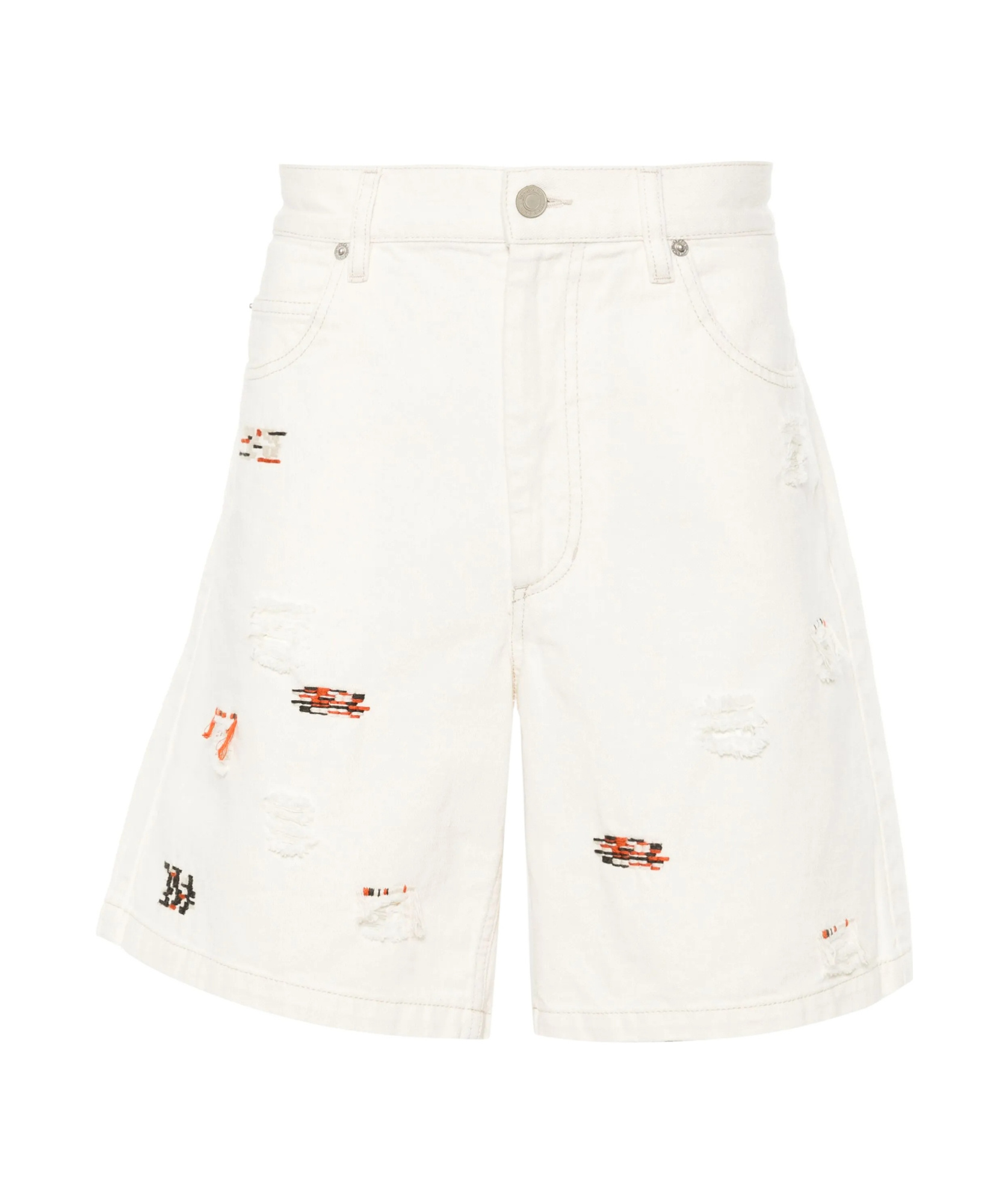 Isabel Marant Jerryl Denim Shorts In White