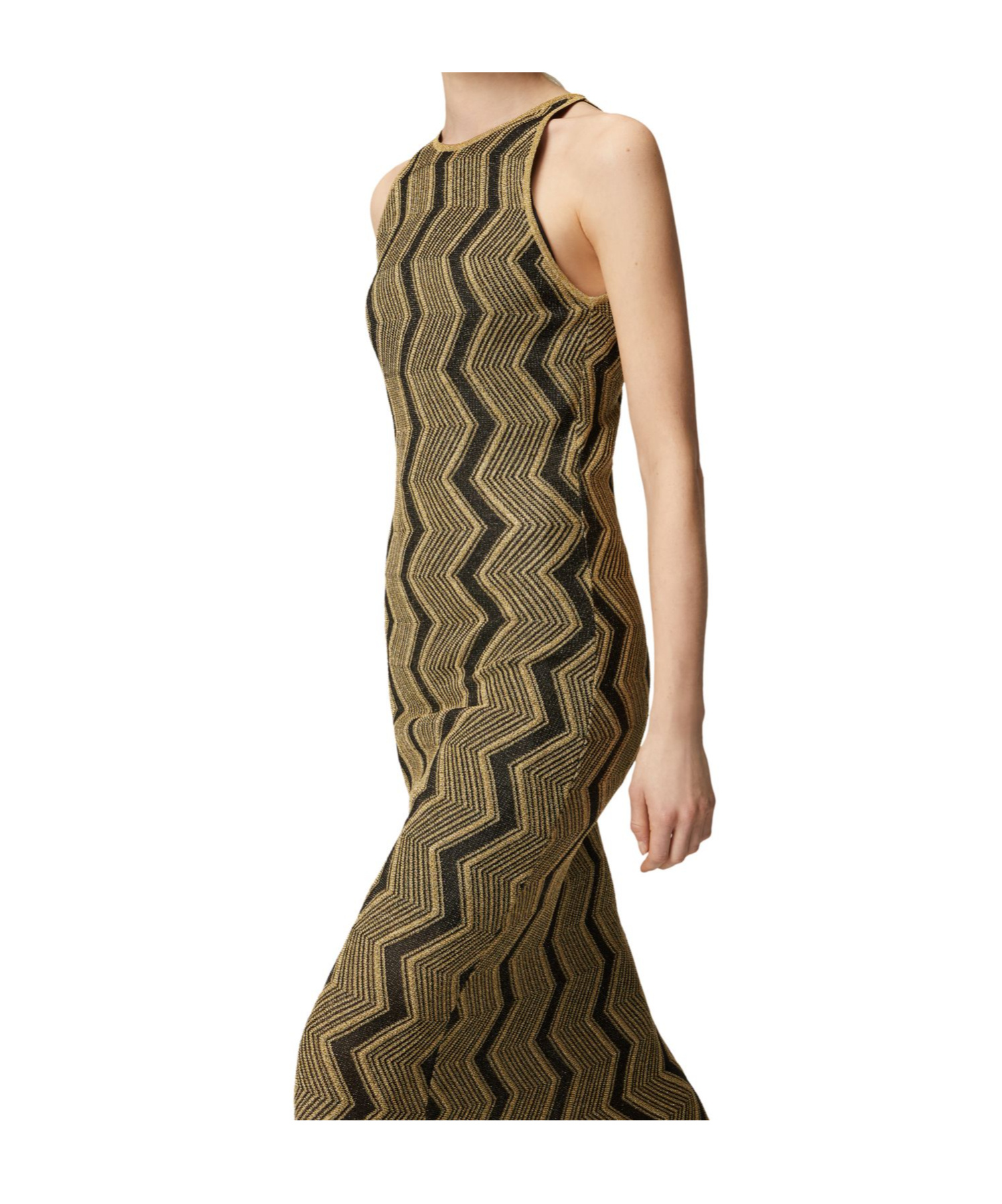 Missoni Round Neck Dress In Green