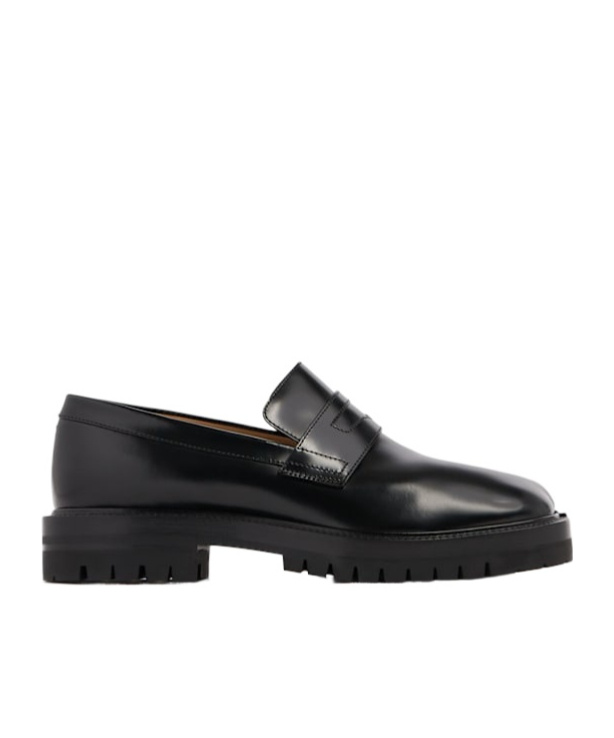 Maison Margiela Tabi Split-toe Glossed-leather Loafers