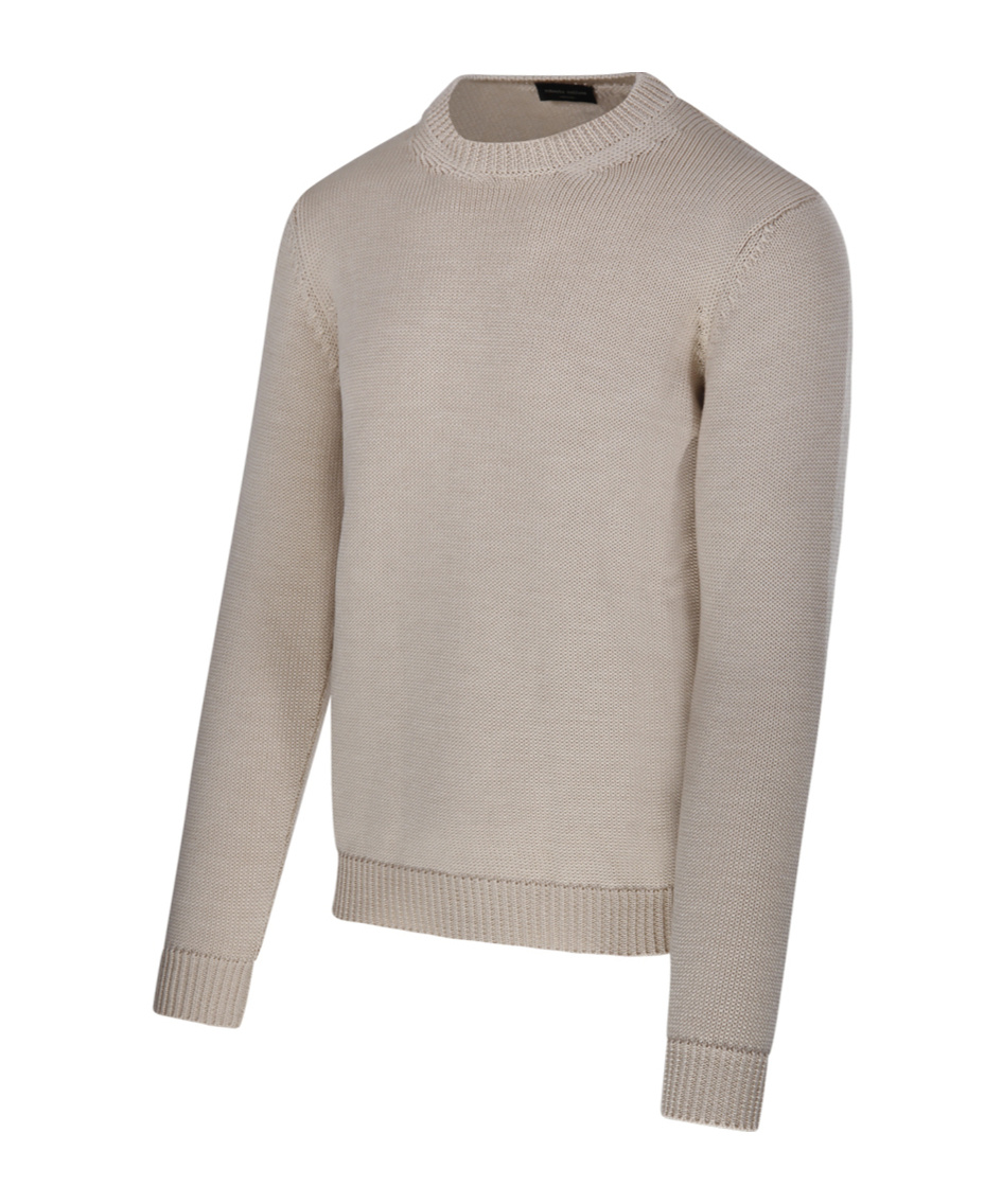 Roberto Collina Crewneck Knit Sweater In Neutral