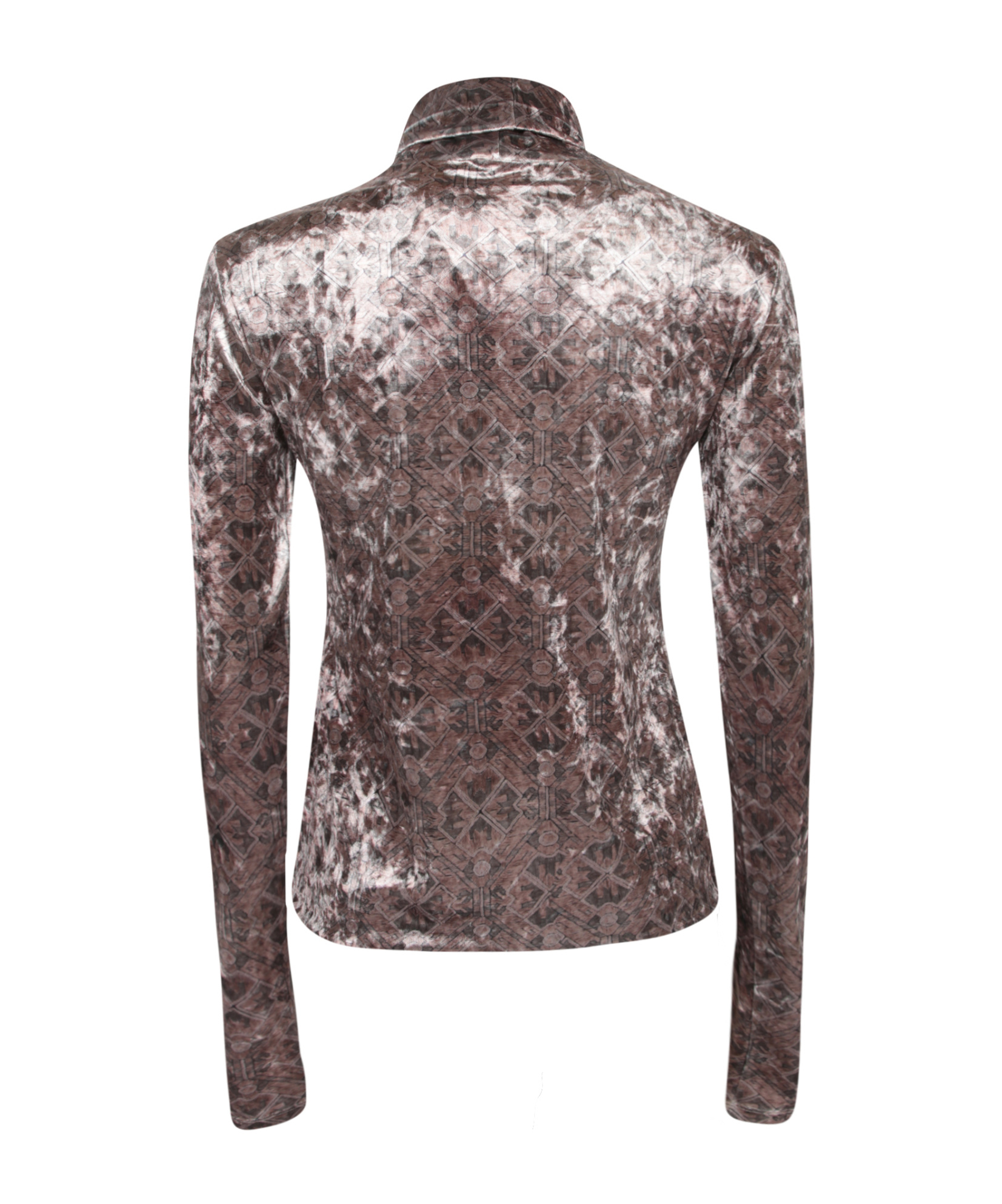 Pierre-louis Mascia Geometric-pattern Velvet Top In Multi