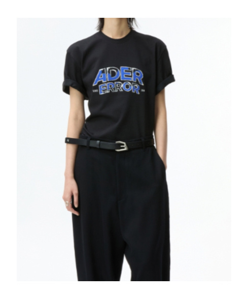Ader Error Black T Shirts In Black
