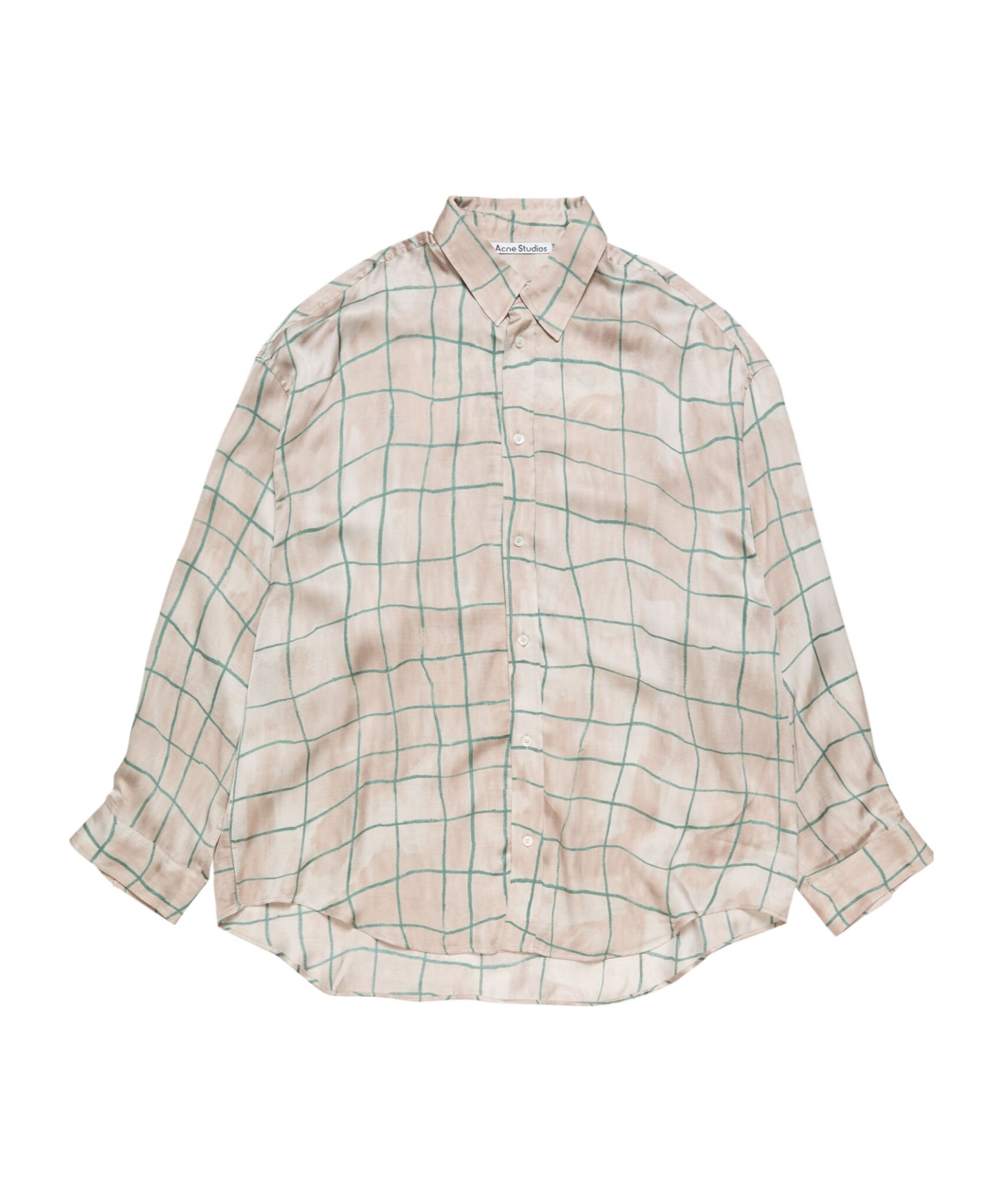 Acne Studios Printed Button-down Shirt In Neutral