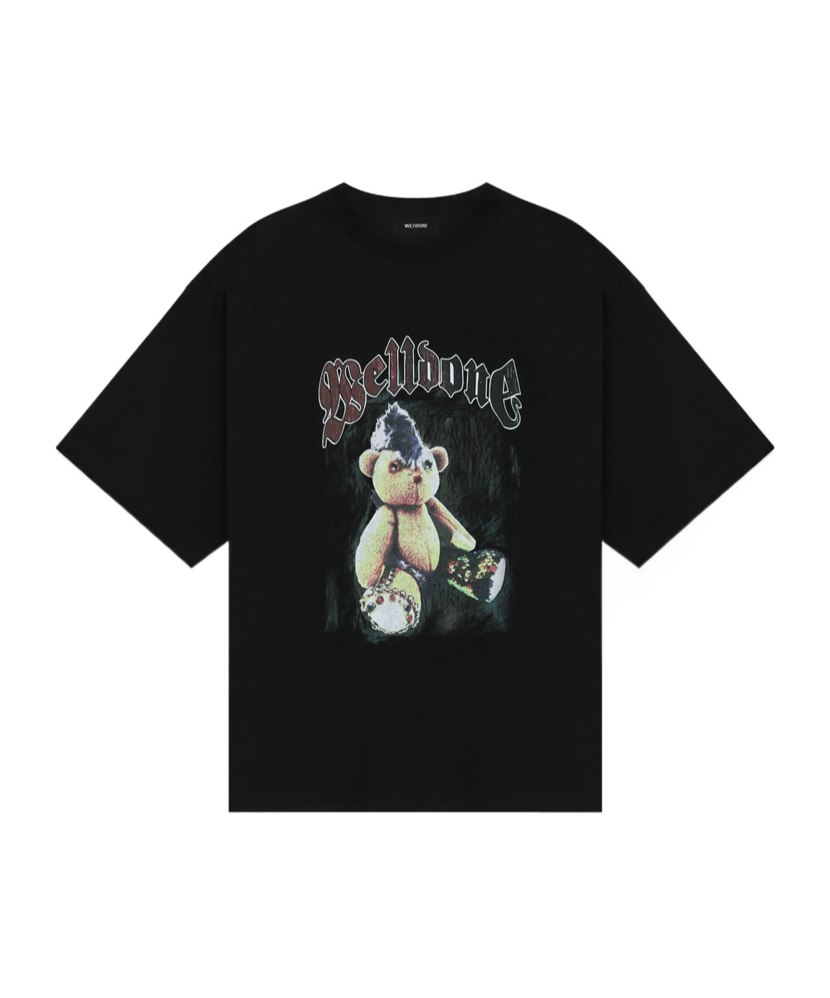 We11 Done Black Punk Teddy T-shirt