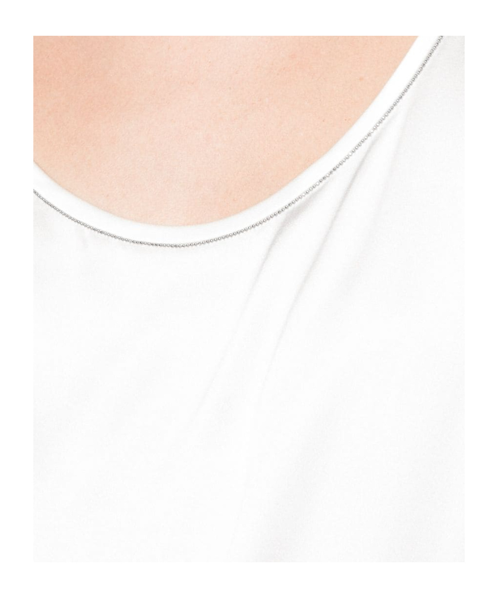 Brunello Cucinelli Stretch-silk Satin Reversible Tank Top In White