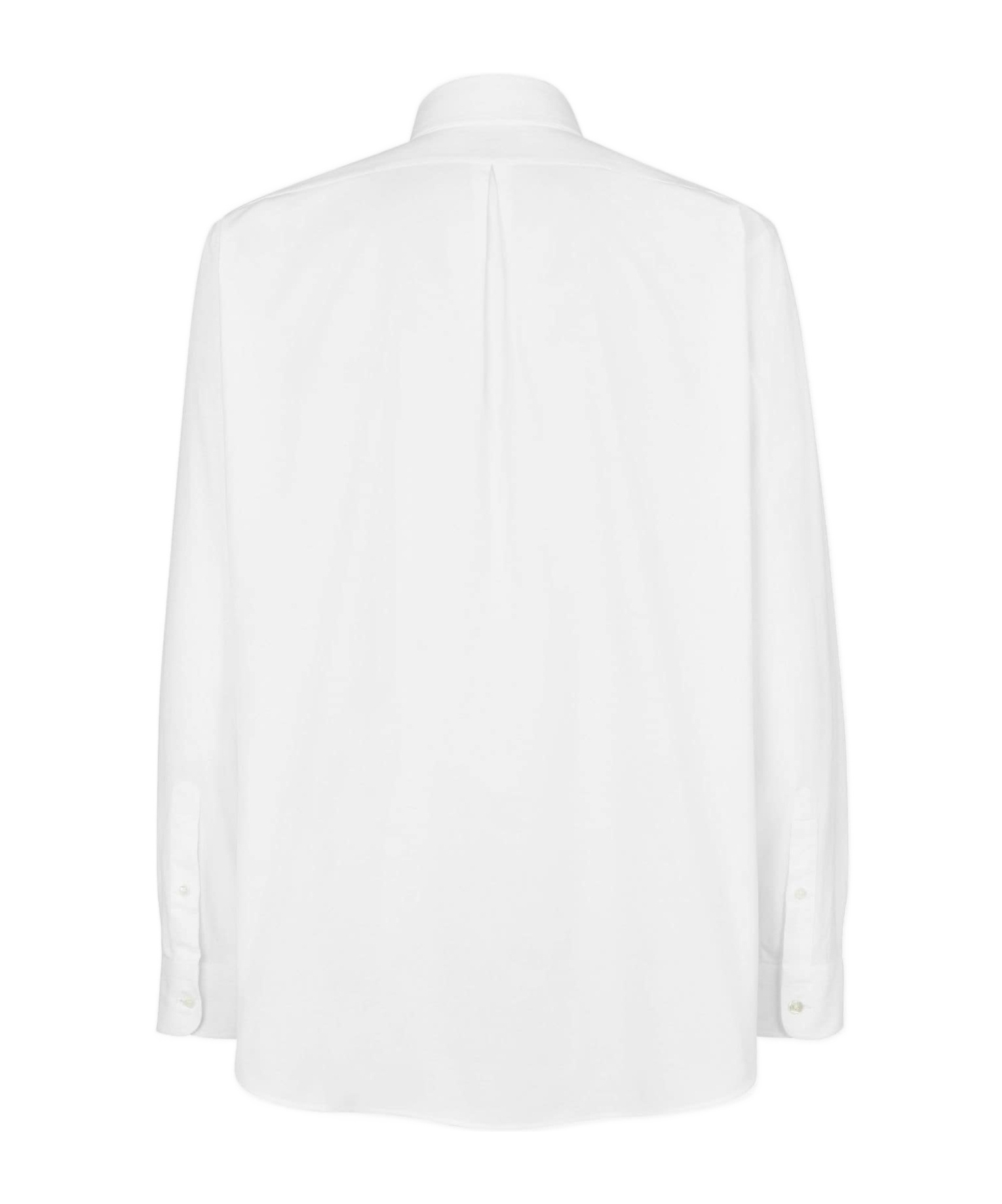 Fendi Crest Embroidered Button-up Shirt In White