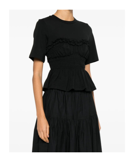 Cecilie Bahnsen Short-sleesleeved T-shirt In Black