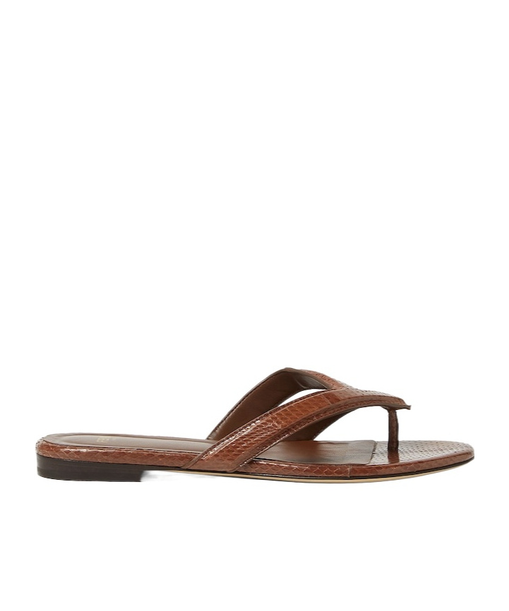 Fendi Women Infradito Ayers Sandals In Brown