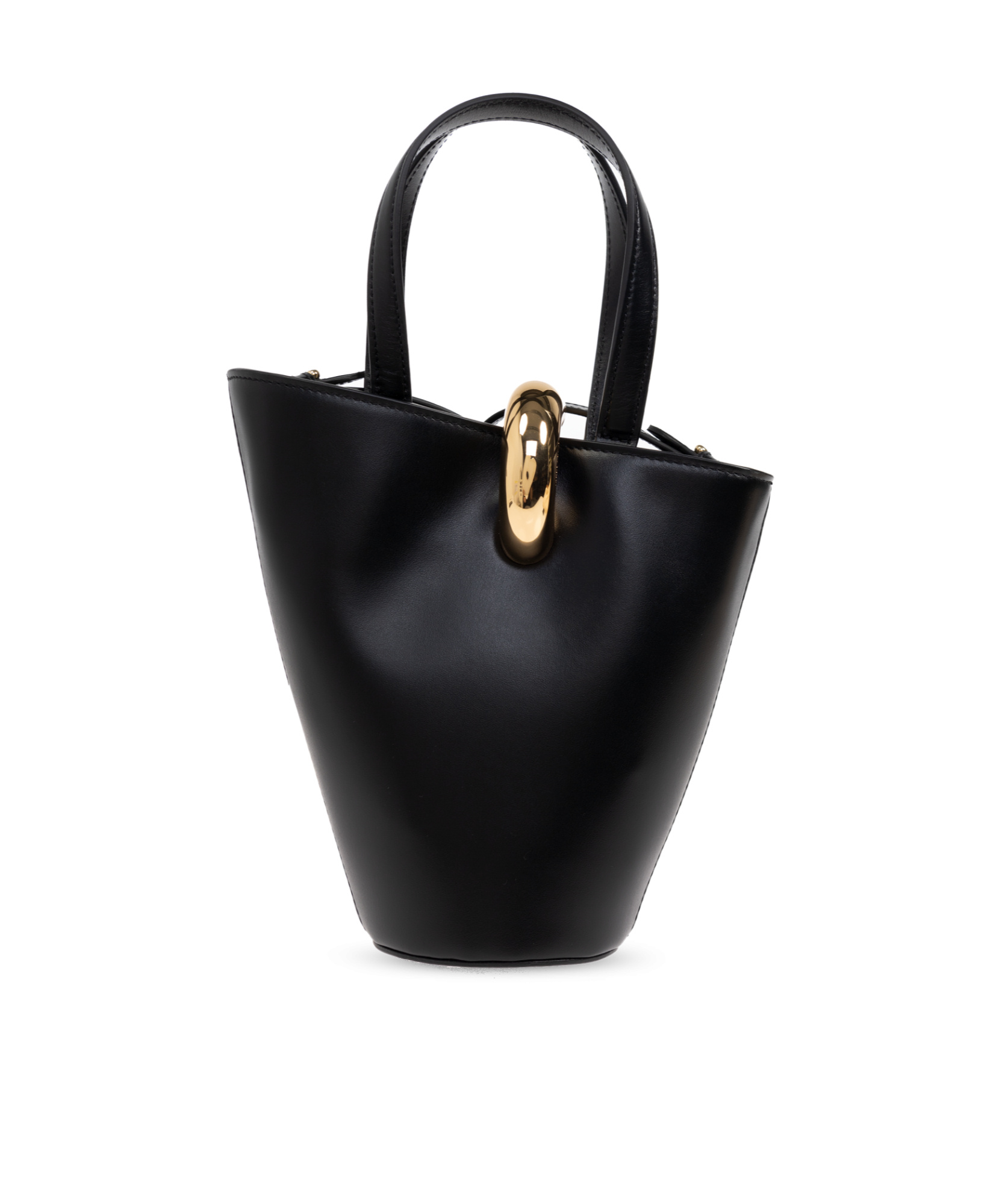 Jacquemus Le Petit Bambola Leather Top Handle Bag In Black