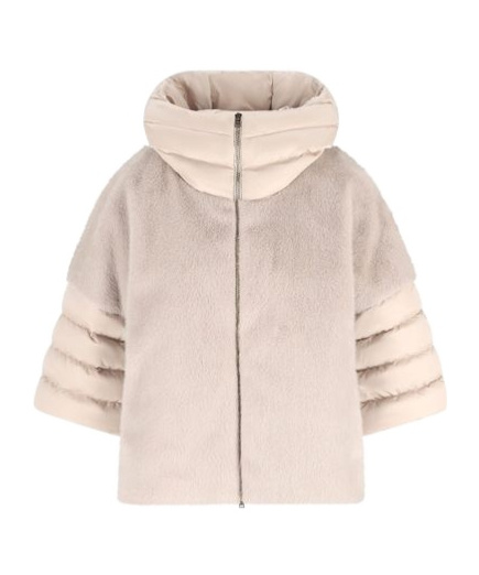 Herno Cape Down Jacket In Neutral