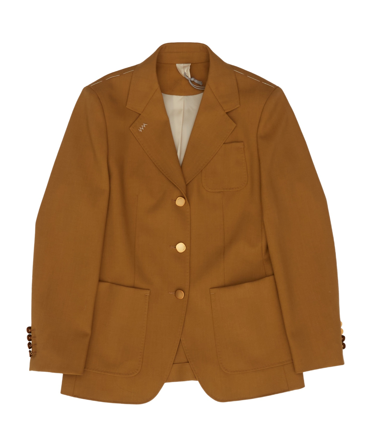 Max Mara Single-breasted Long-sleeved Jacket In Brown