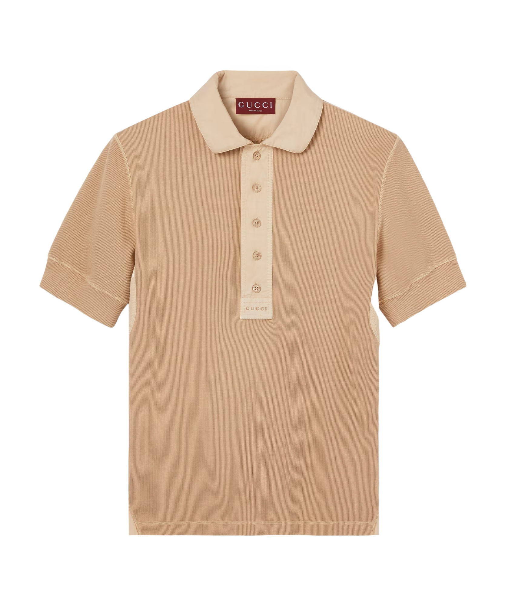 Gucci Rib Cotton Polo T-shirt With Embroidery