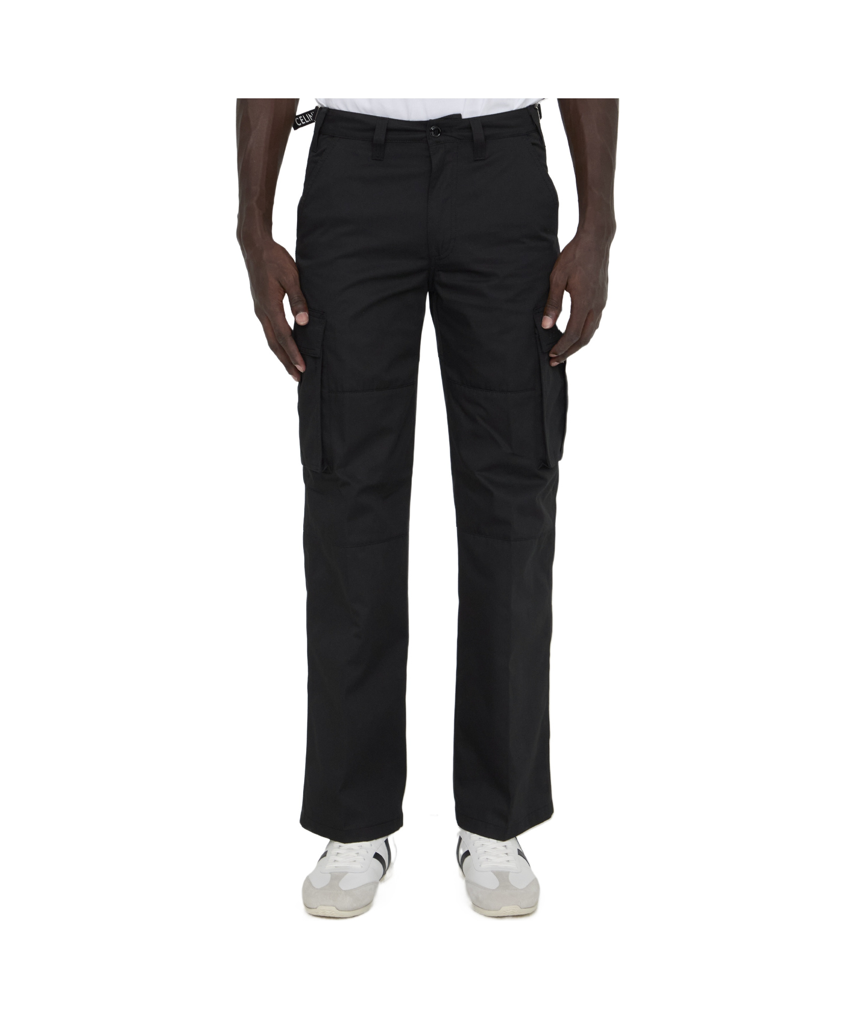Celine Belt-loop Casual Pants In Black