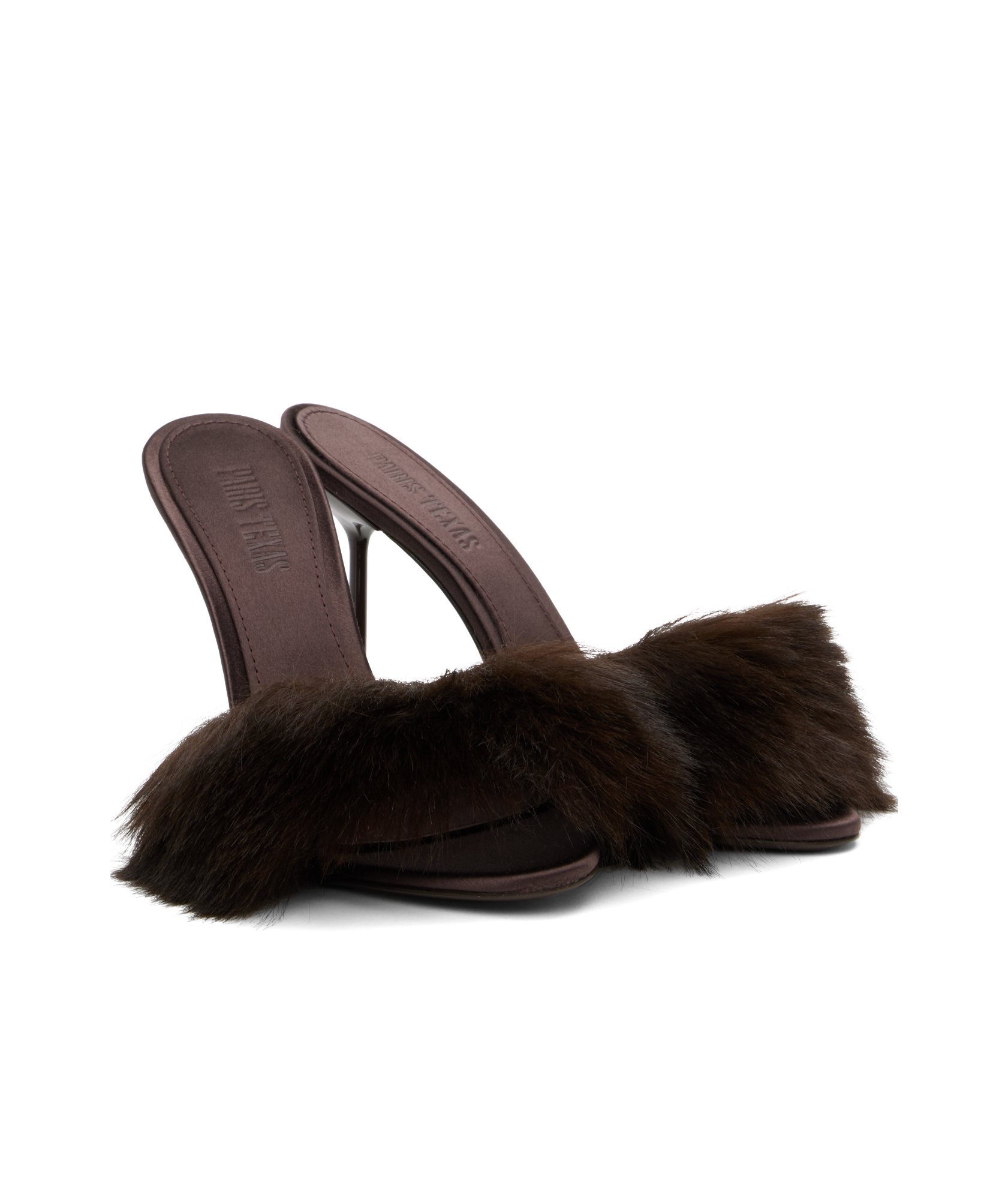 Paris Texas Furry Lidia High-heeled Sandals In Black