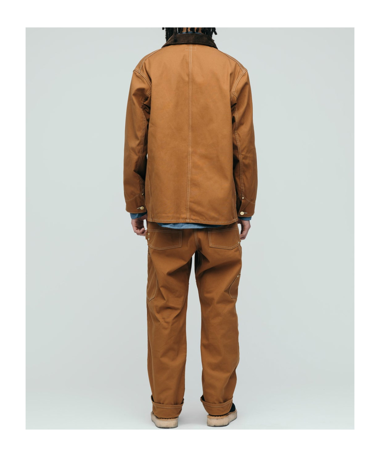 Human Made Duck Work Stitch-detail Cargo Pants In Brown