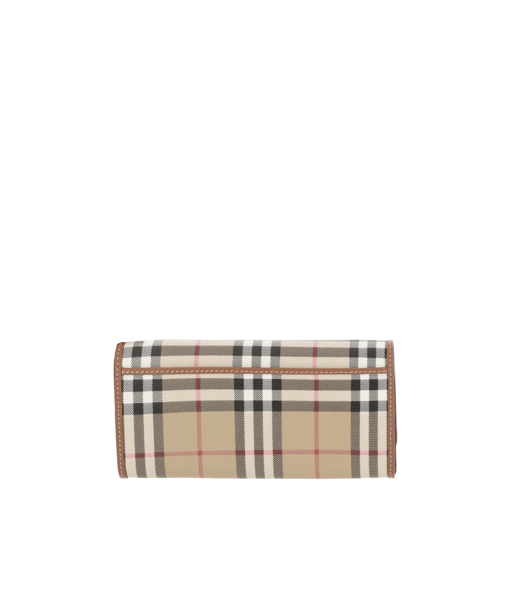 Burberry Women Printed Canvas And Leather Continental Wallet In Nude