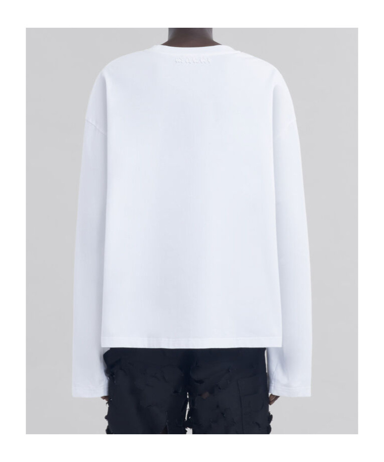 Marni Organic Cotton Oversized T-shirt In White