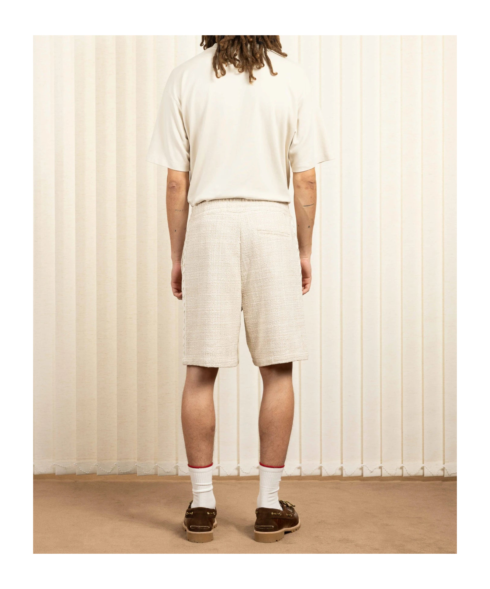 Drôle De Monsieur Elastic Waist Shorts In White