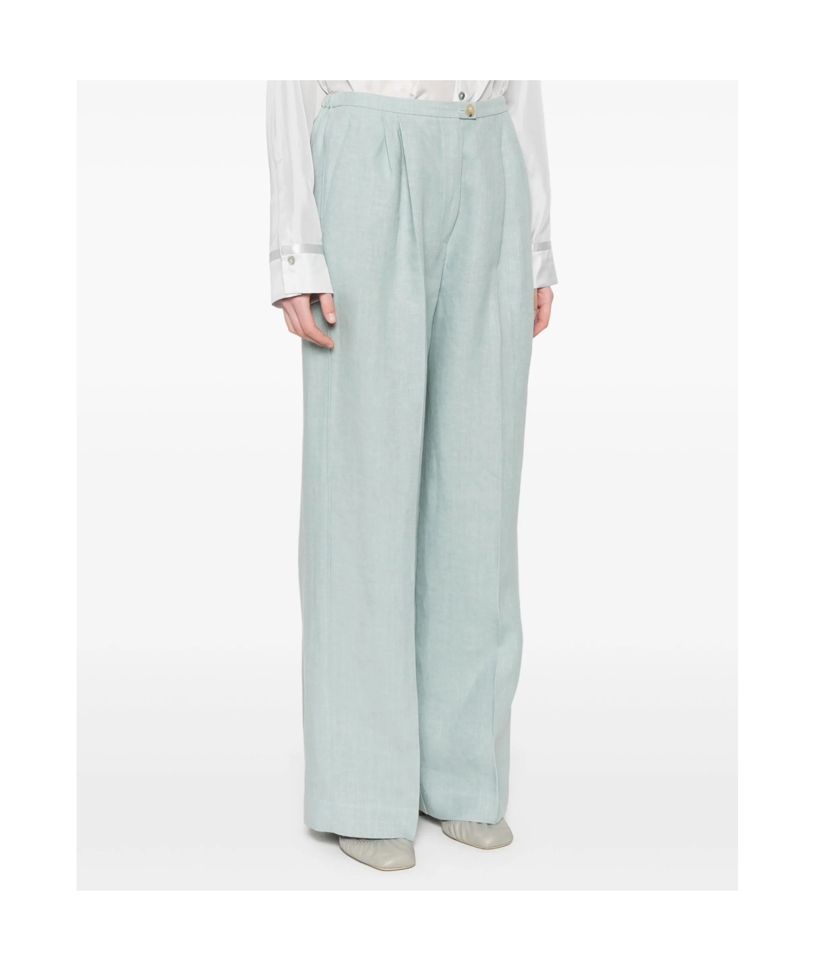 Shop Forte Forte Linen Darted Trousers
