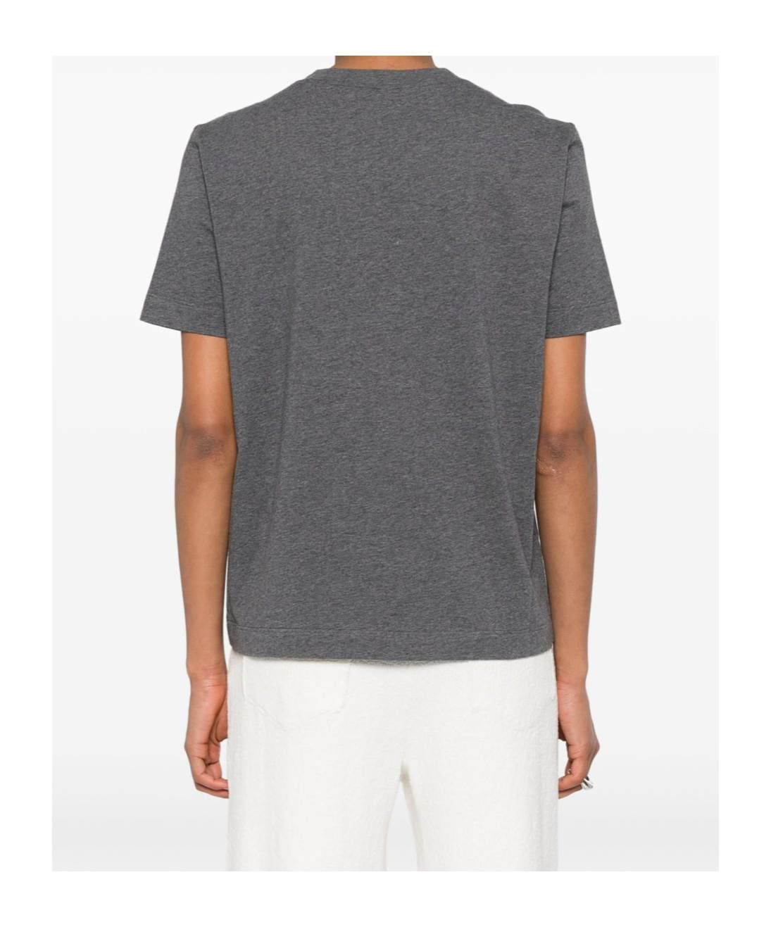 Brunello Cucinelli Open-necked Black Shirt In Gray