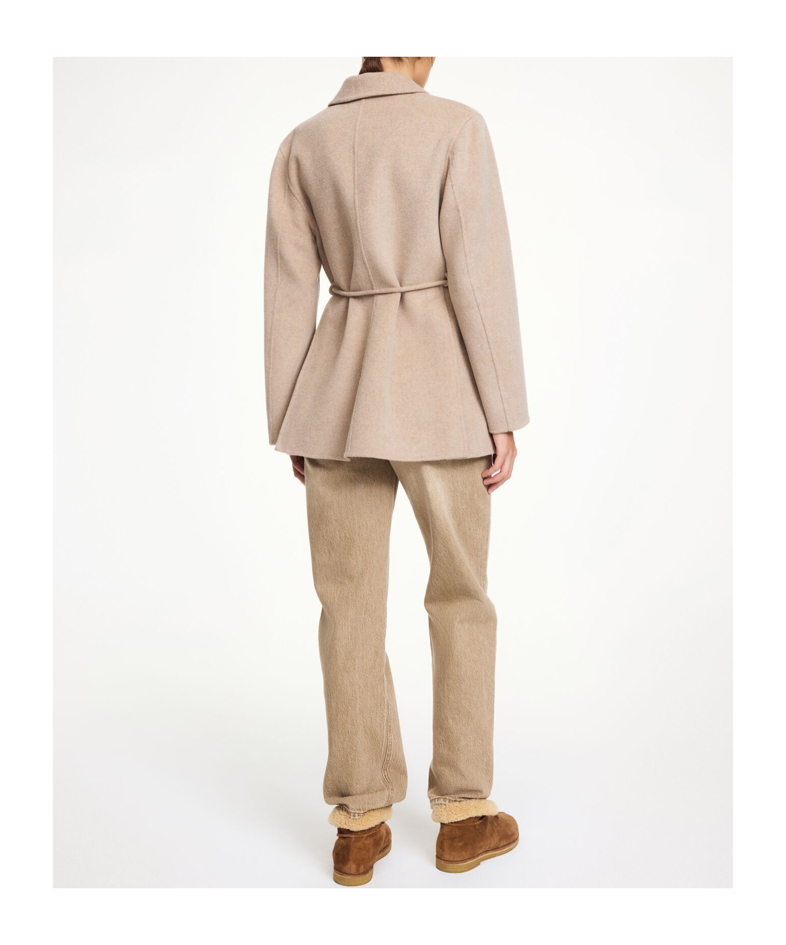 By Malene Birger Tie-waist Single-breasted Blazer In Neutral
