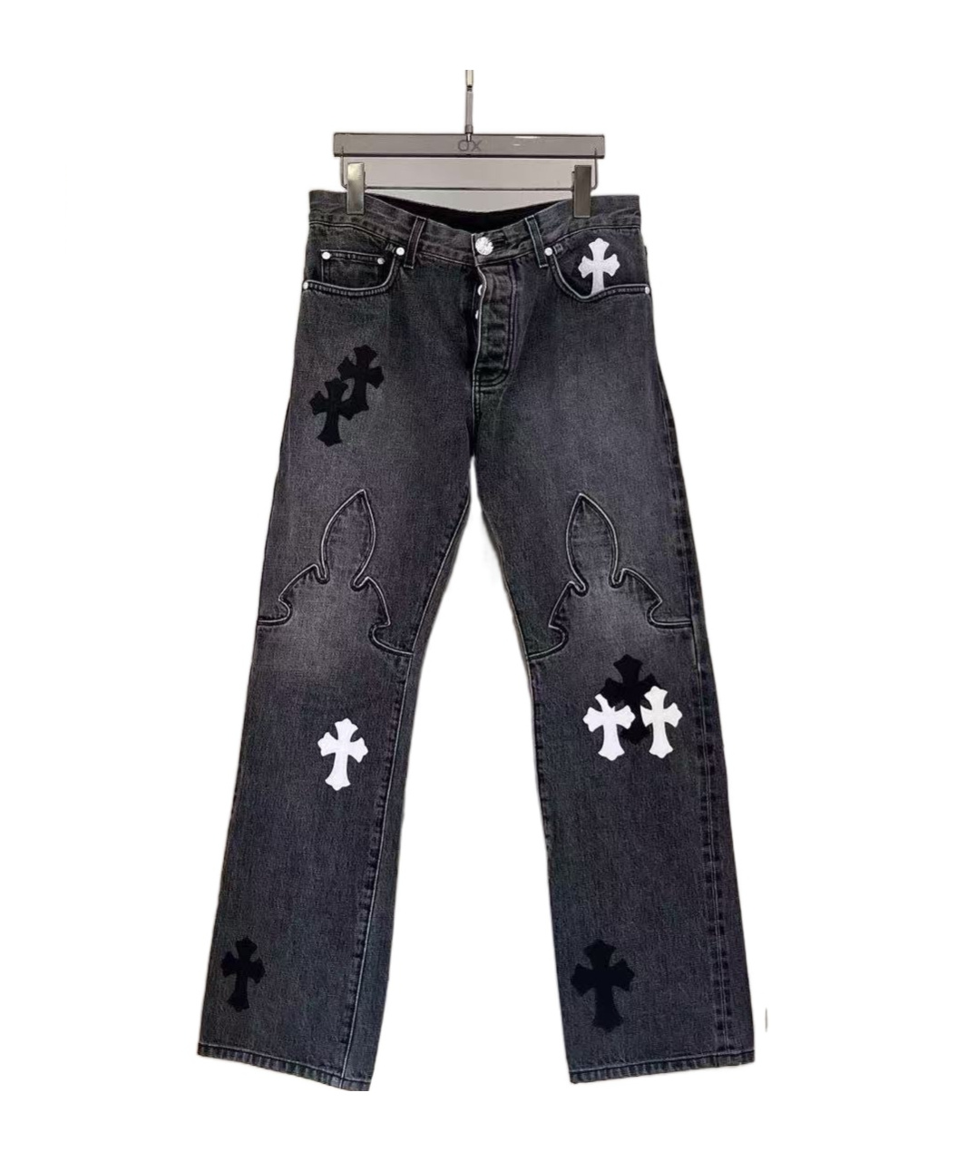 Chrome Hearts Denim Trousers With Belt Loops In Black