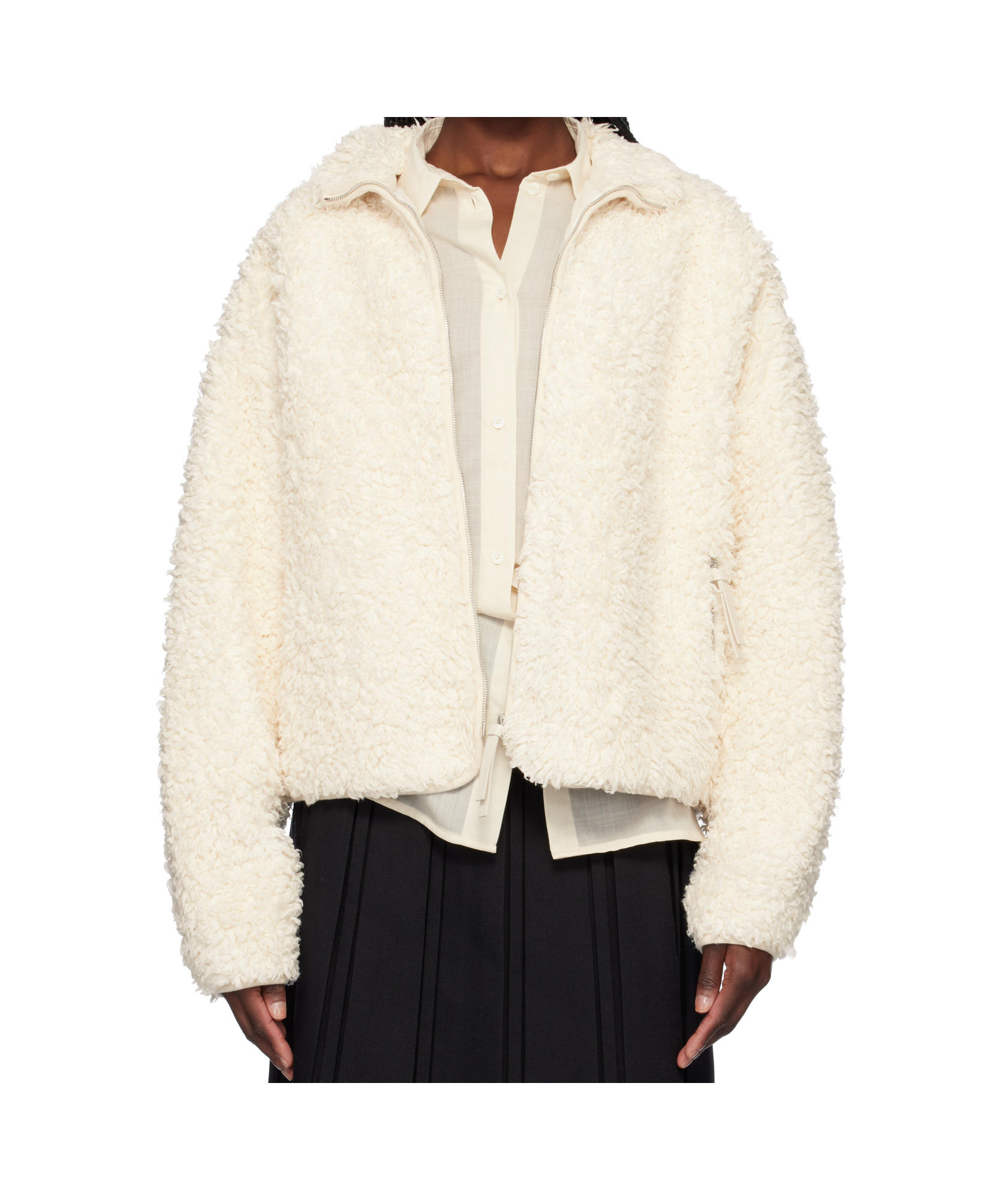 Jil Sander Zip Up Jacket 173 Gd In White