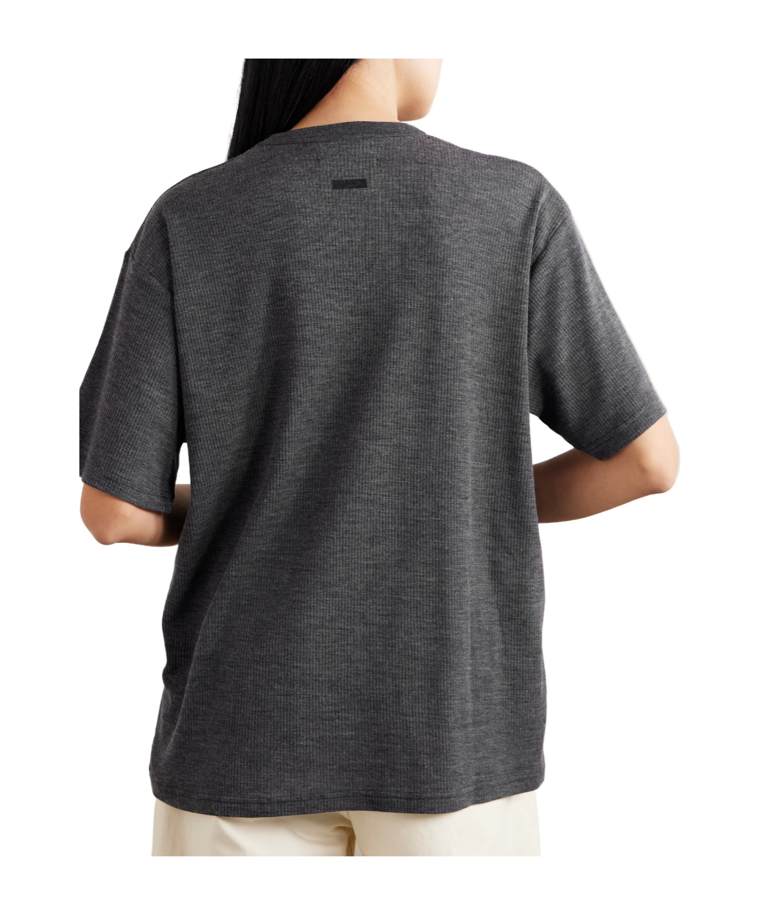 Ssstein Ribbed Wool T-shirt In Black