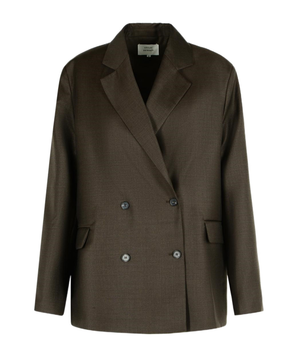 Loulou De Saison Lapel Long-sleeved Suit Jacket In Brown