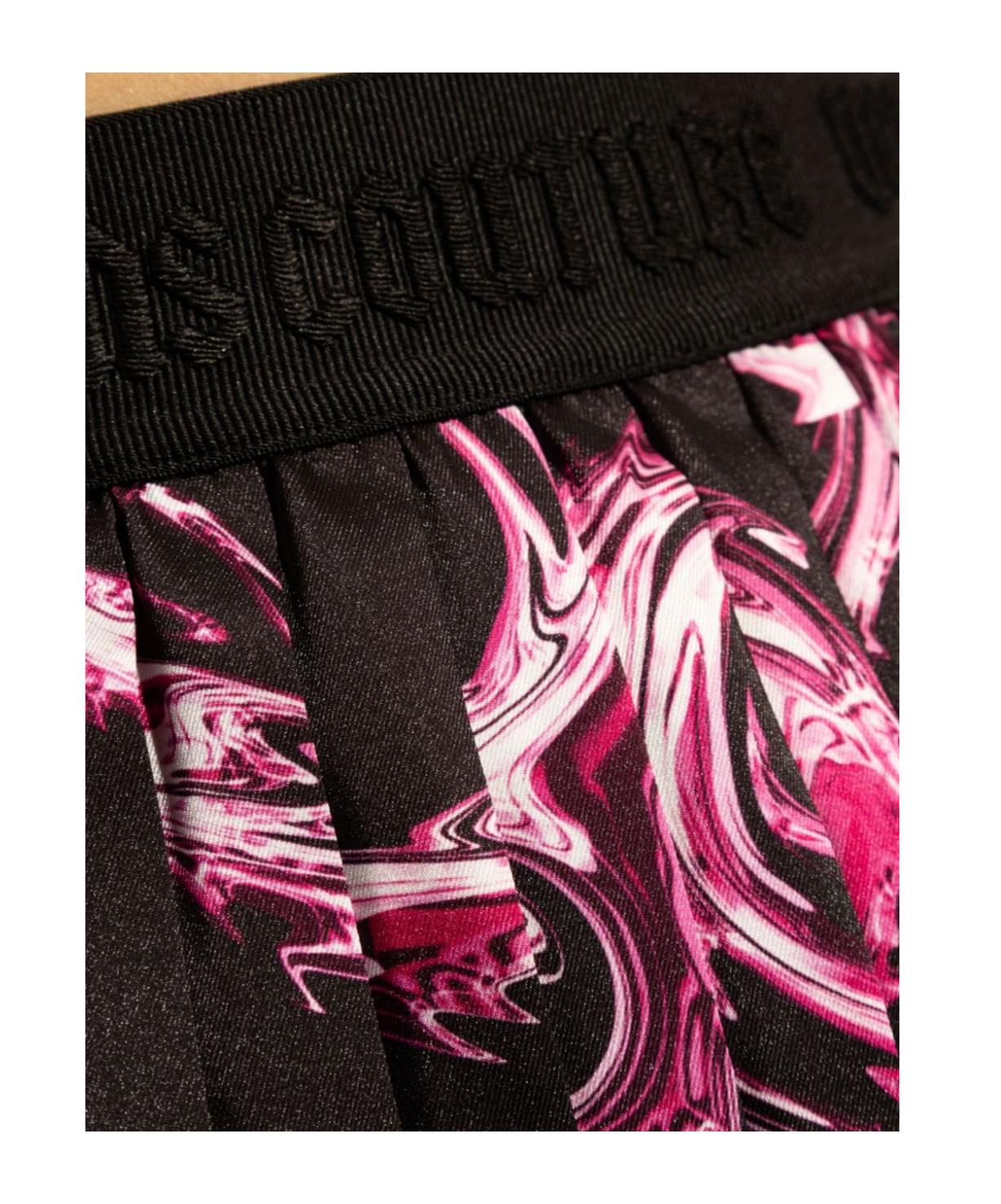 VERSACE JEANS ABSTRACT-PATTERN PRINT MINI SKIRT