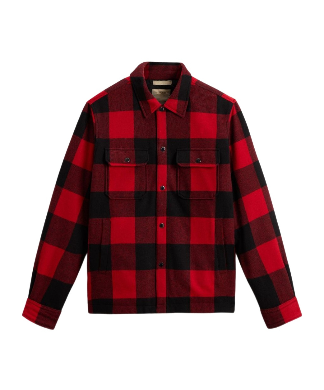 Woolrich Check-pattern Wool-blend Shirt Jacket In Red