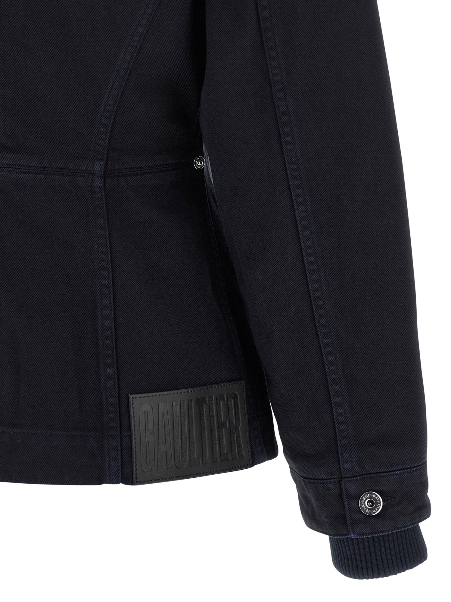 Jean Paul Gaultier The Slit Denim Puffer Jackets Blue In Blue