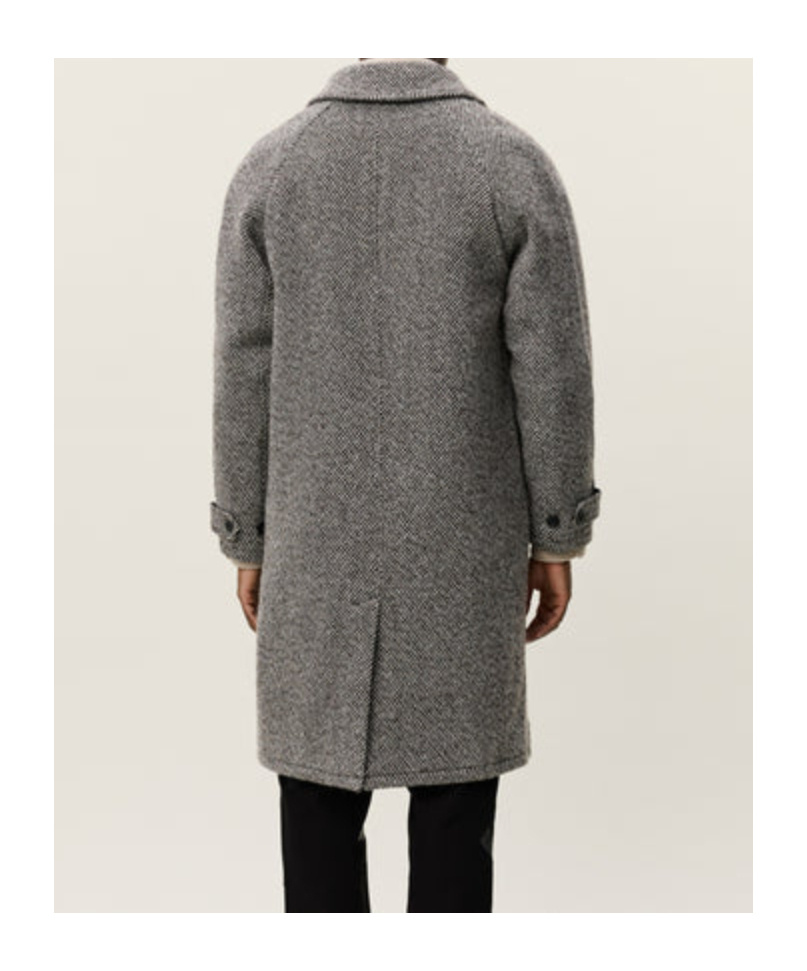 Les Deux Michael Twill Wool Coat In Gray